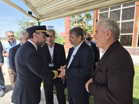 تصاویر پرواز مستقیم حجاج از فرودگاه خرم‌آباد به مدینه منوره