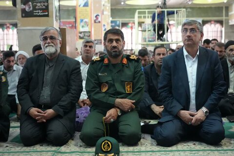 تصاویر مراسم اولین سالگرد شهادت رئیس جمهور شهید و شهدای خدمت در مصلای الغدیر خرم‌آباد