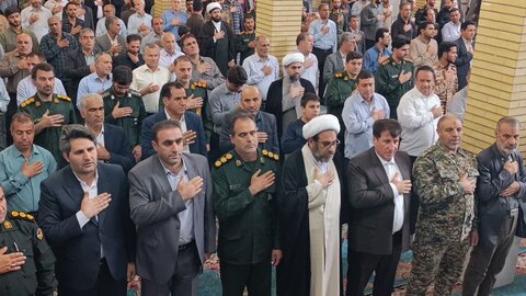 تصاویر مراسم سالگرد شهید رئیسی و همراهانش در مسجد صاحب الزمان(عج) کوهدشت