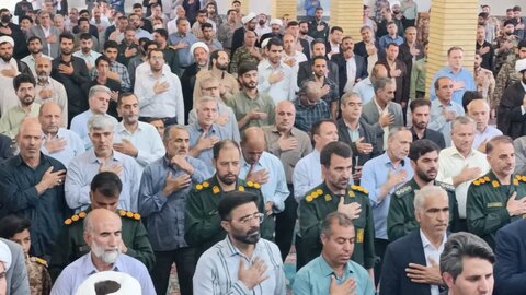 تصاویر مراسم سالگرد شهید رئیسی و همراهانش در مسجد صاحب الزمان(عج) کوهدشت