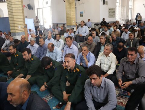 تصاویر مراسم سالگرد شهید رئیسی و همراهانش در مسجد صاحب الزمان(عج) کوهدشت