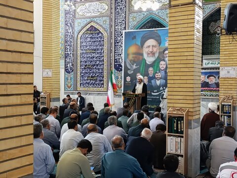 تصاویر مراسم سالگرد شهید رئیسی و همراهانش در مسجد صاحب الزمان(عج) کوهدشت