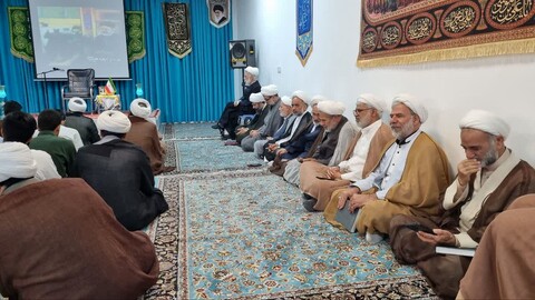 مراسم بزرگداشت خادم الرضا شهید خدمت در حوزه علمیه امام صادق (ع) شهرستان طبس