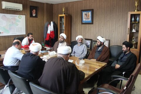 تصاویر / دیدار مدیر ومعاونین مرکز مدیریت حوزه علمیه قزوین با مدیر عامل جمعیت هلال احمر قزوین