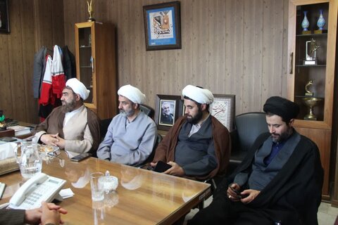 تصاویر / دیدار مدیر ومعاونین مرکز مدیریت حوزه علمیه قزوین با مدیر عامل جمعیت هلال احمر قزوین