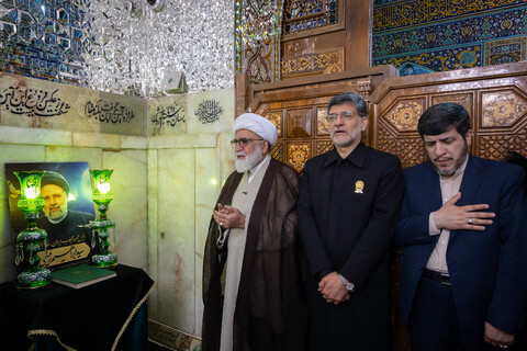 تصاویر/ گرامیداشت اولین سالگرد شهادت آیت الله رئیسی در حرم مطهر رضوی