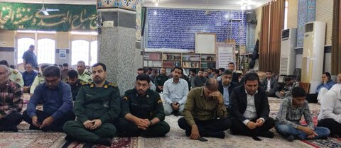 مراسم بزرگداشت شهدای خدمت در مسجد صاحب الزمان عسلویه