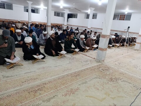 تصاویر/ محفل انس با قرآن کریم ،یادبود شهید آیت الله رئیسی و شهدای راه خدمت در مدرسه علمیه علوی هیدج