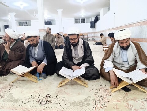 تصاویر/ محفل انس با قرآن کریم ،یادبود شهید آیت الله رئیسی و شهدای راه خدمت در مدرسه علمیه علوی هیدج