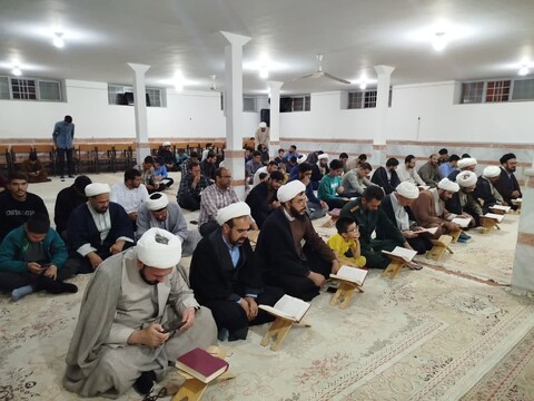 تصاویر/ محفل انس با قرآن کریم ،یادبود شهید آیت الله رئیسی و شهدای راه خدمت در مدرسه علمیه علوی هیدج