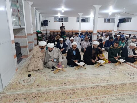 تصاویر/ محفل انس با قرآن کریم ،یادبود شهید آیت الله رئیسی و شهدای راه خدمت در مدرسه علمیه علوی هیدج