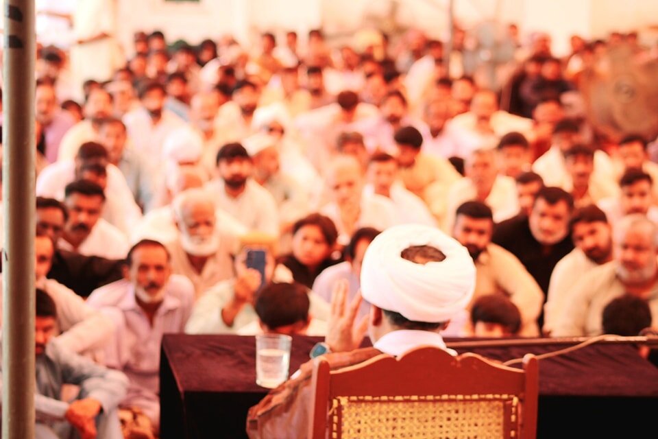 علامہ شبیر میثمی کی جھنگ میں چہلم حاجی زوار سید ہادی حسین شاہ کے رسم قل خوانی میں شرکت اور خطاب