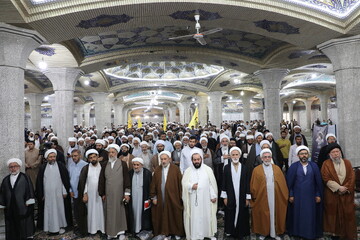 تصاویر/ مراسم بزرگداشت شهدای خدمت در مدرسه علمیه فیضیه قم