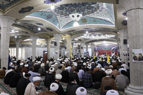 تصاویر/ مراسم بزرگداشت شهدای خدمت در مدرسه فیضیه قم