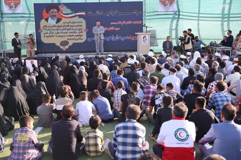 تصاویر| بزرگداشت شهدای خدمت در روستای مرزی لانو خراسان جنوبی