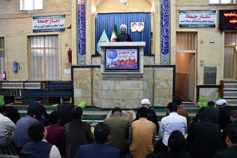 تصاویر/ آئین عبادی سیاسی نمازجمعه خوی