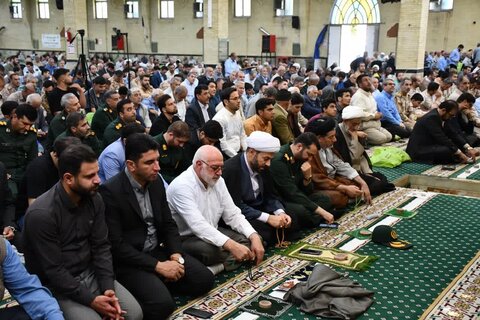 تصاویر/ آئین عبادی سیاسی نمازجمعه خوی