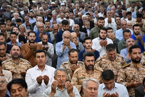 تصاویر/ آئین عبادی سیاسی نمازجمعه خوی