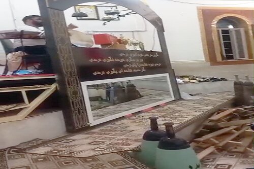 یادبود شهید رئیسی در زورخانه شاه ولایت کنگاور