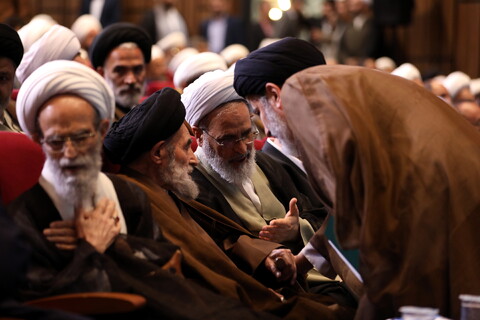 تصاویر / آیین نکوداشت ۸۰ سال مجاهدت علمی، فرهنگی و اجتماعی آیت الله سیدعلی اکبر قریشی