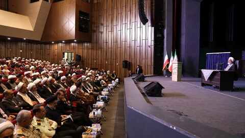 تصاویر / آیین نکوداشت ۸۰ سال مجاهدت علمی، فرهنگی و اجتماعی آیت الله سیدعلی اکبر قریشی