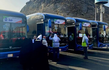 تردد حجاج ایرانی به مسجدالحرام با ۲۰۰ دستگاه اتوبوس اختصاصی