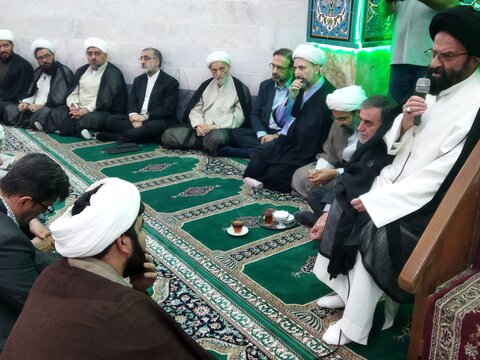 تصاویر/ مراسم اولین سالگرد شهادت آیت الله رئیسی در مدرسه علمیه امام حسین (ع) شهر ری