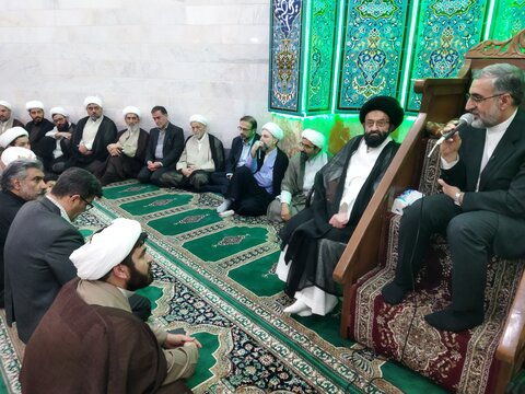 تصاویر/ مراسم اولین سالگرد شهادت آیت الله رئیسی در مدرسه علمیه امام حسین (ع) شهر ری