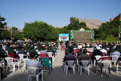 تصاویر همایش افتتاح یادمان شهدای حاج عمران در پادگان امام حسین(ع)خرم آباد