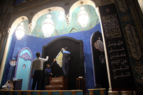 العتبة المعصومية ترفع رايات الحداد إحياءً لذكرى شهادة الإمام الجواد (عليه السلام)