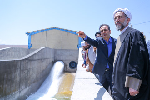 تصاویر / بازدید امام جمعه قزوین از سد نهب