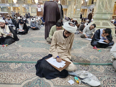 تصاویر/ برگزاری آزمون کتبی تدریس سطح یک حوزه علمیه قم