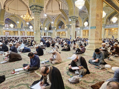 تصاویر/ برگزاری آزمون کتبی تدریس سطح یک حوزه علمیه قم