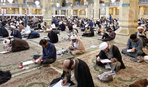 تصاویر/ برگزاری آزمون کتبی تدریس سطح یک حوزه علمیه قم