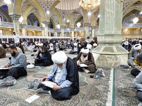 تصاویر/ برگزاری آزمون کتبی تدریس سطح یک حوزه علمیه قم