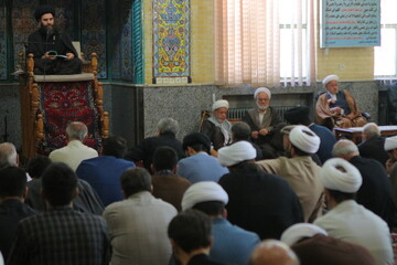 تصاویر/ مراسم عزاداری شهادت امام جواد علیه السلام در مدرسه علمیه آیت الله آخوند همدان