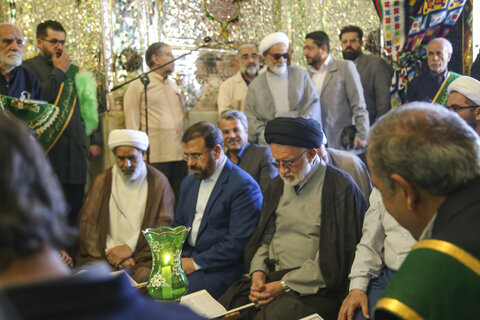 تصاویر| آیین غباروبی حرم مطهر سیدعلاالدین حسین(ع)