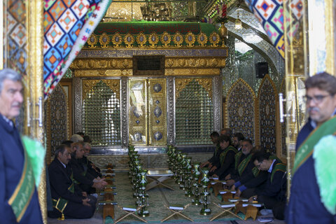 تصاویر| آیین غباروبی حرم مطهر سیدعلاالدین حسین(ع)