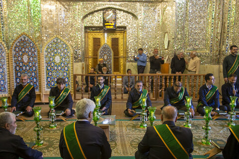 تصاویر| آیین غباروبی حرم مطهر سیدعلاالدین حسین(ع)