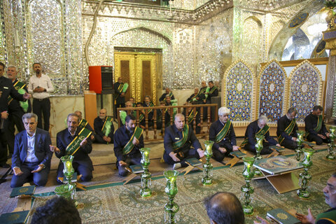 تصاویر| آیین غباروبی حرم مطهر سیدعلاالدین حسین(ع)