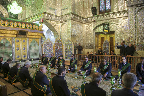 تصاویر| آیین غباروبی حرم مطهر سیدعلاالدین حسین(ع)