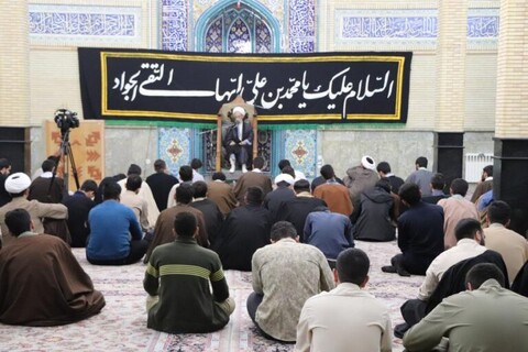 تصاویر/ درس اخلاق آیت الله بنابی در حوزه علمیه بناب