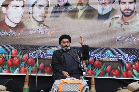 تصاویر/ مراسم یادواره شهدای روحانی در حوزه علمیه امام صادق علیه‌السلام شهرستان قروه