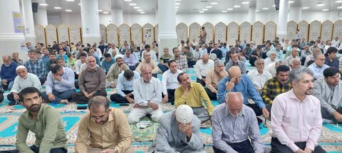 نمازجمعه امروز شهر جم به روایت تصویر