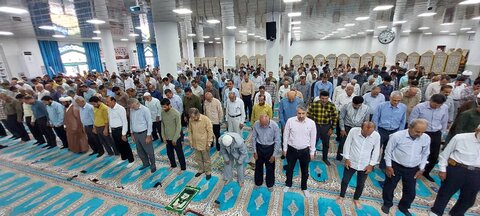 نمازجمعه امروز شهر جم به روایت تصویر