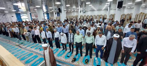 نمازجمعه امروز شهر جم به روایت تصویر