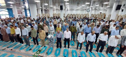 نمازجمعه امروز شهر جم به روایت تصویر