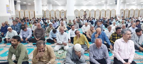 نمازجمعه امروز شهر جم به روایت تصویر