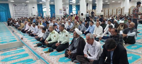 نمازجمعه امروز شهر جم به روایت تصویر