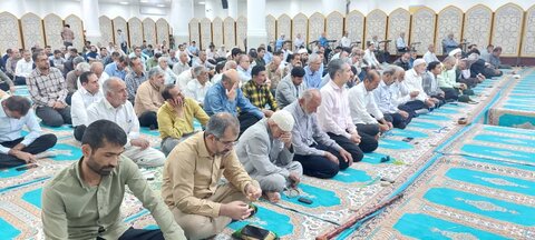 نمازجمعه امروز شهر جم به روایت تصویر